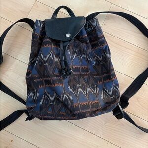 Longchamp Nordic patterned nylon backpack